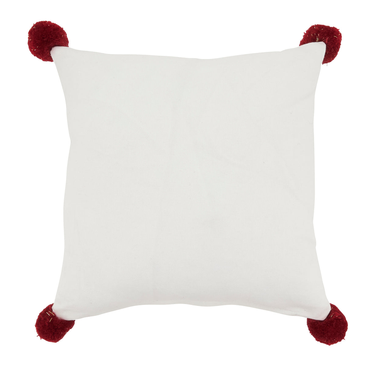 Merry Christmas Pom Pom Throw Pillow
