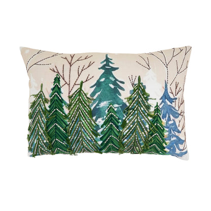 Evergreen Forest Throw Pillow