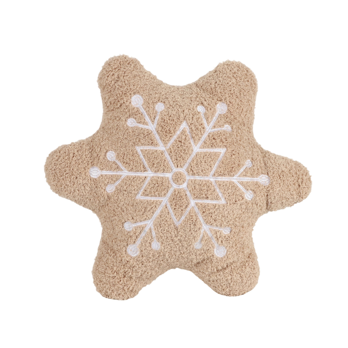 Plush Snowflake Shaped Throw Pillow