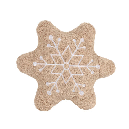 Plush Snowflake Shaped Throw Pillow