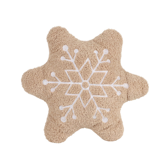 Plush Snowflake Shaped Throw Pillow