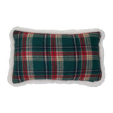 Plaid Sherpa Lumbar Throw Pillow