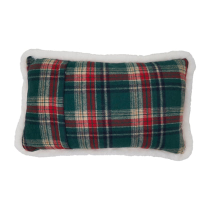 Plaid Sherpa Lumbar Throw Pillow