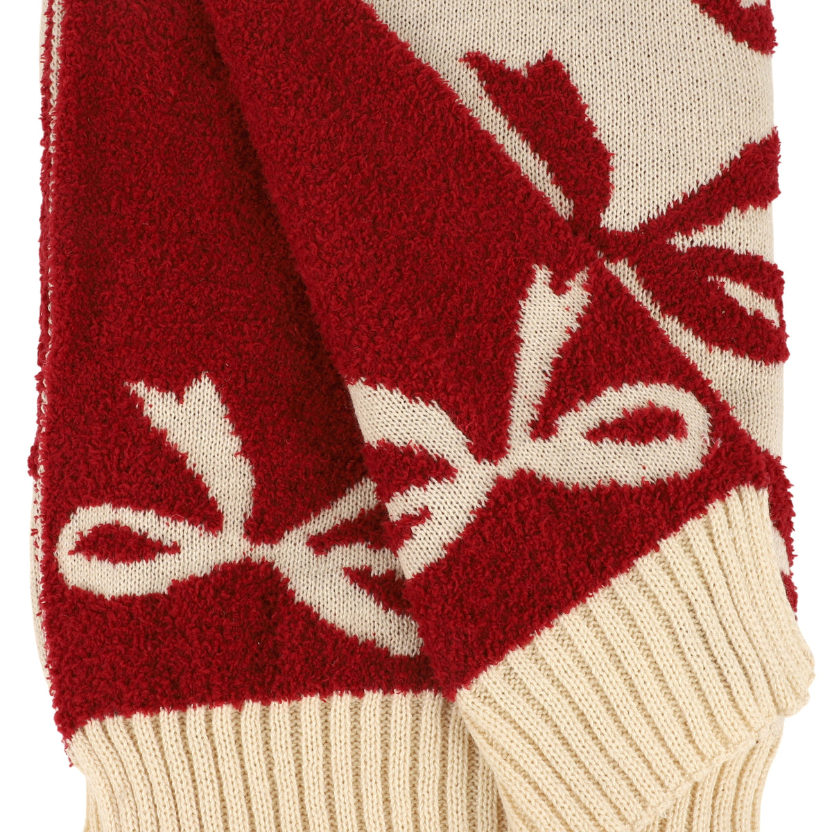 Bow Pattern Throw Blanket - Cozy Knit Holiday Throw Blanket