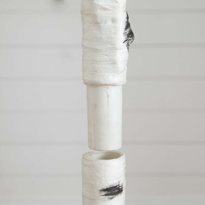 6' Pre-Lit Artificial White Birch Tree with 92 Warm White LED Lights