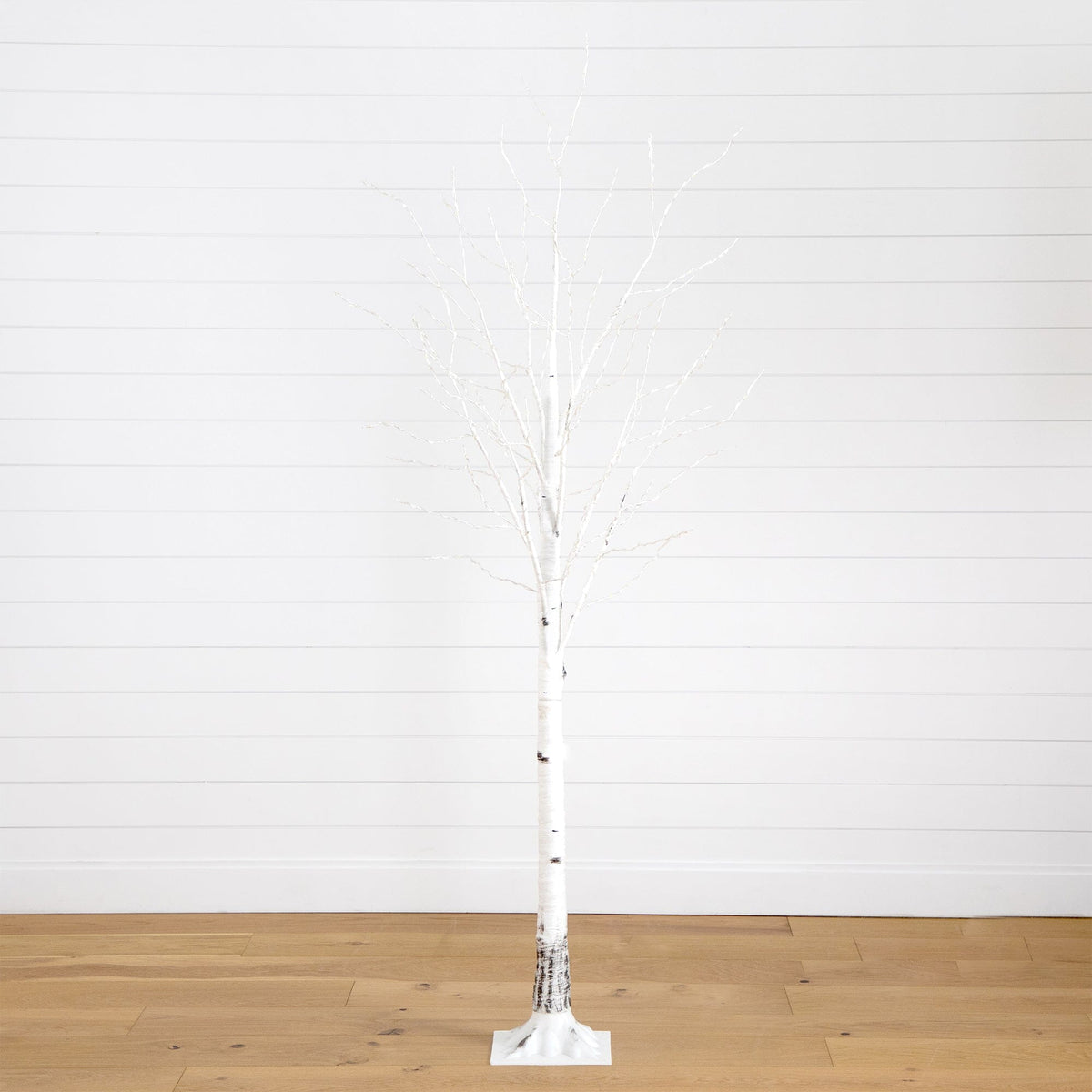 6' Pre-Lit Artificial White Birch Tree with 92 Warm White LED Lights