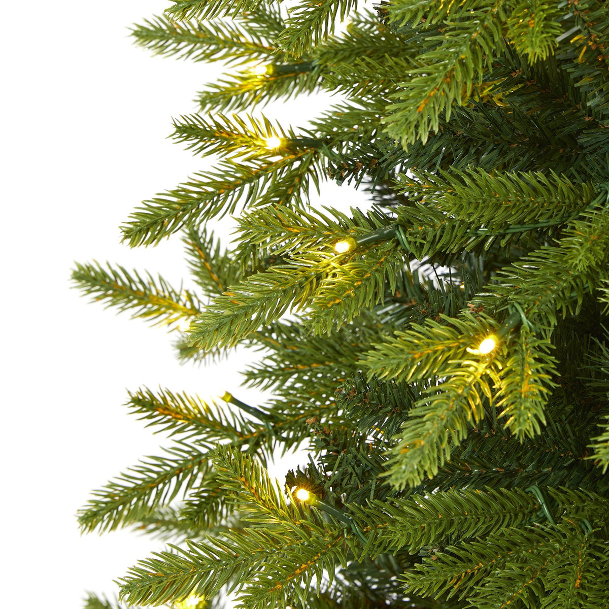 6' Belgium Fir “Natural Look” Artificial Christmas Tree with 300 Clear LED Lights