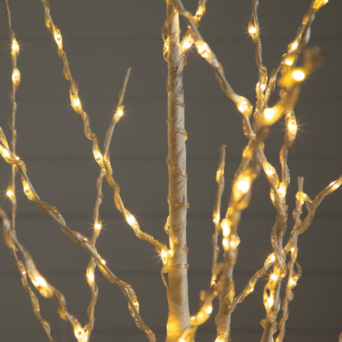 6' Pre-Lit Artificial White Birch Tree with 400 Color Changing LED Lights