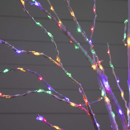 6' Pre-Lit Artificial White Birch Tree with 400 Color Changing LED Lights