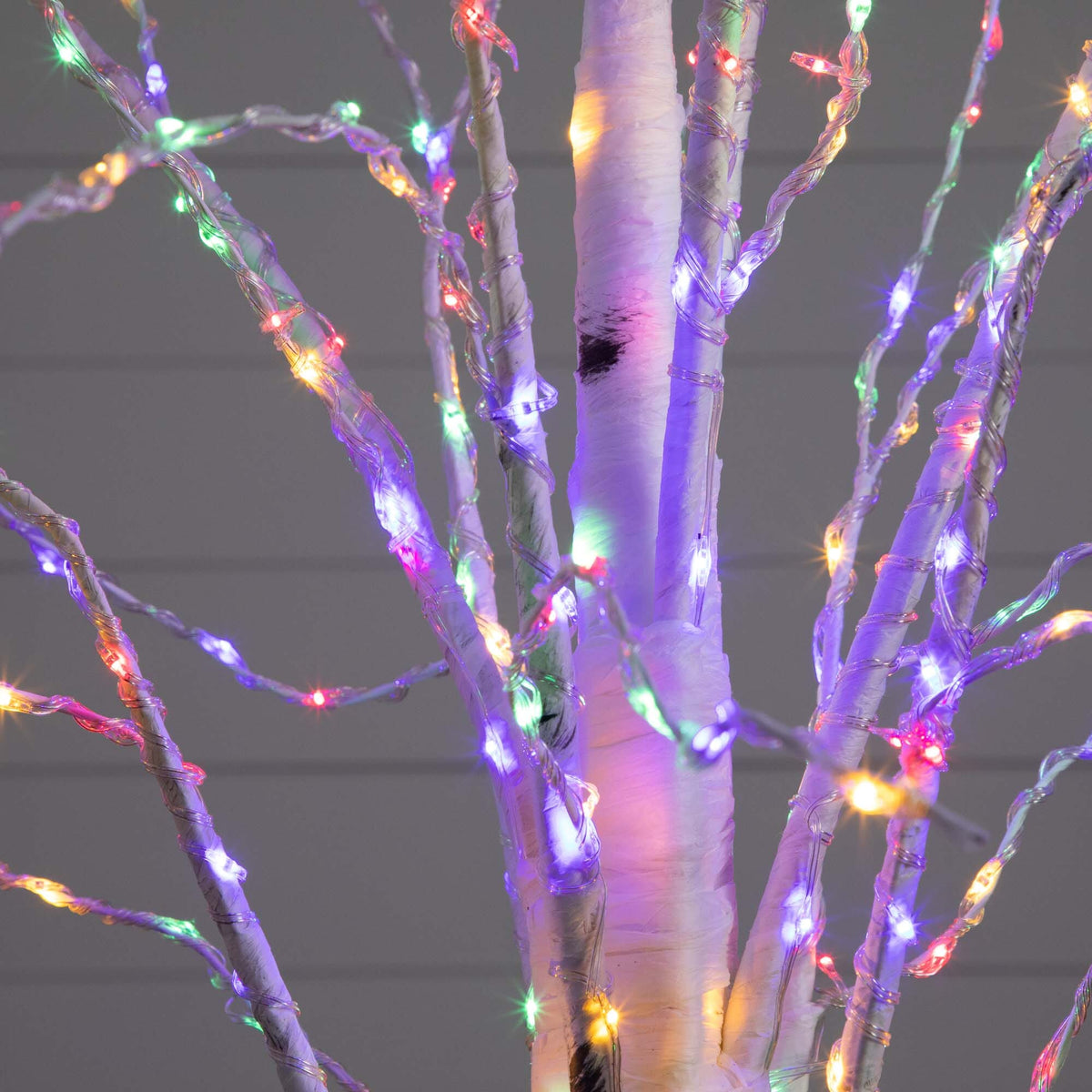 6' Pre-Lit Artificial White Birch Tree with 400 Color Changing LED Lights