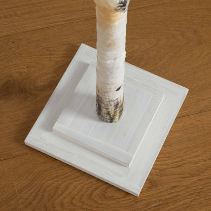 6' Pre-Lit Artificial White Birch Tree with 90 White LED Lights