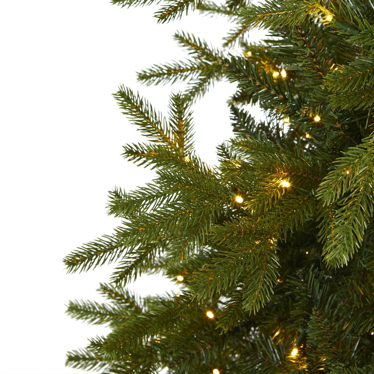 7' Belgium Fir “Natural Look” Artificial Christmas Tree with 500 Clear LED Lights