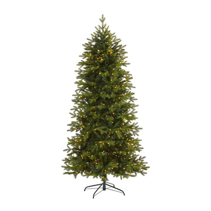 7' Belgium Fir “Natural Look” Artificial Christmas Tree with 500 Clear LED Lights