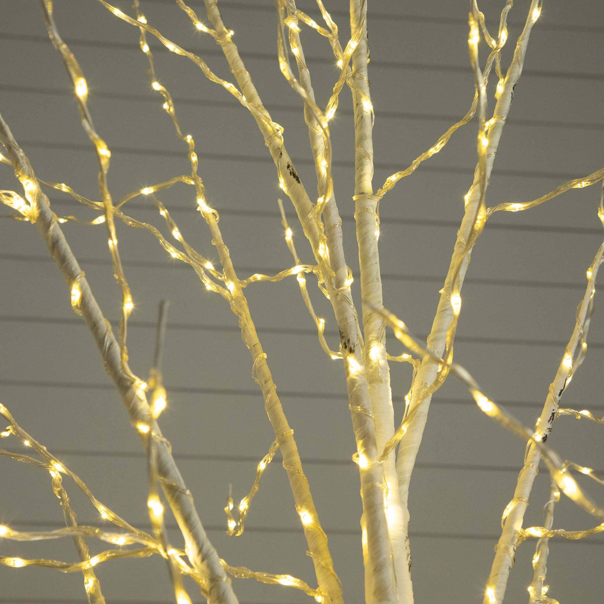 8' Pre-Lit Artificial White Birch Tree with 500 Warm White LED Lights