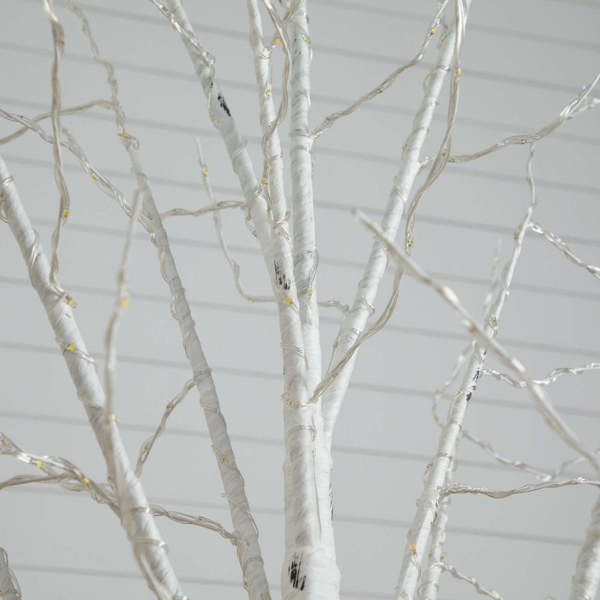 8' Pre-Lit Artificial White Birch Tree with 500 Warm White LED Lights