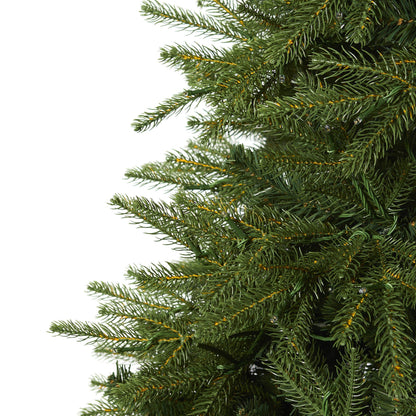 8' Vancouver Fir “Natural Look” Artificial Christmas Tree with 700 Clear LED Lights and 3470 Bendable Branches