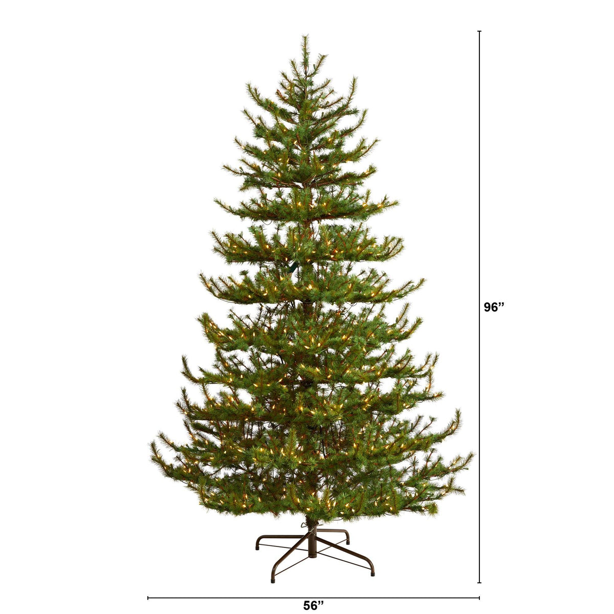 8' Vancouver Mountain Pine Artificial Christmas Tree with 650 Clear Lights and 2199 Bendable Branches