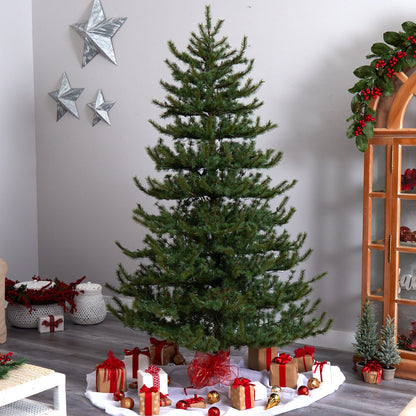 8' Vancouver Mountain Pine Artificial Christmas Tree with 650 Clear Lights and 2199 Bendable Branches